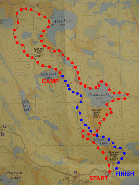 Abes and Essens Trail Map