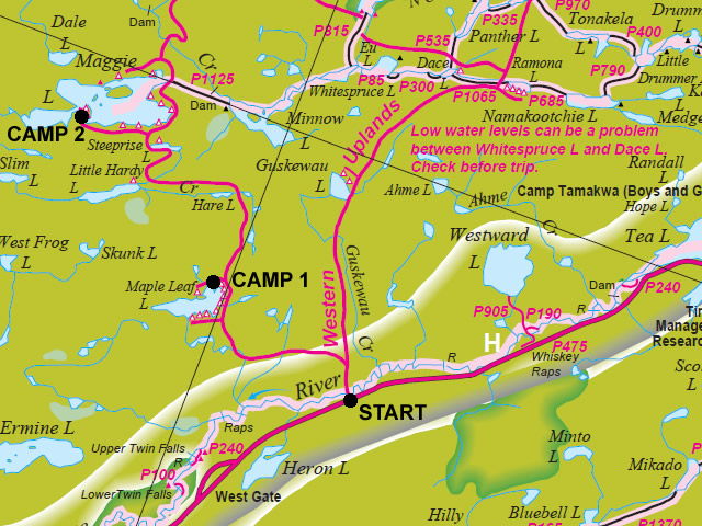 Algonquin hiking outlet trails map