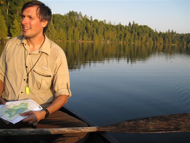 Steve in canoe