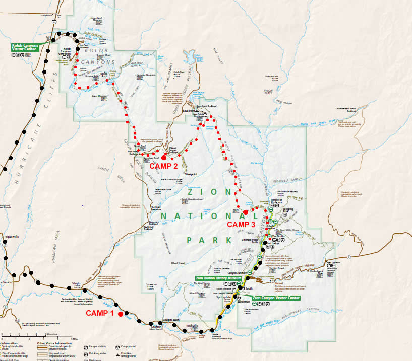 Zion National Park Map